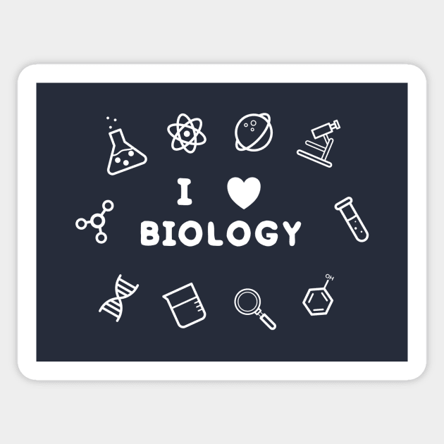 I heart  biology Periodic Table Sticker by happinessinatee